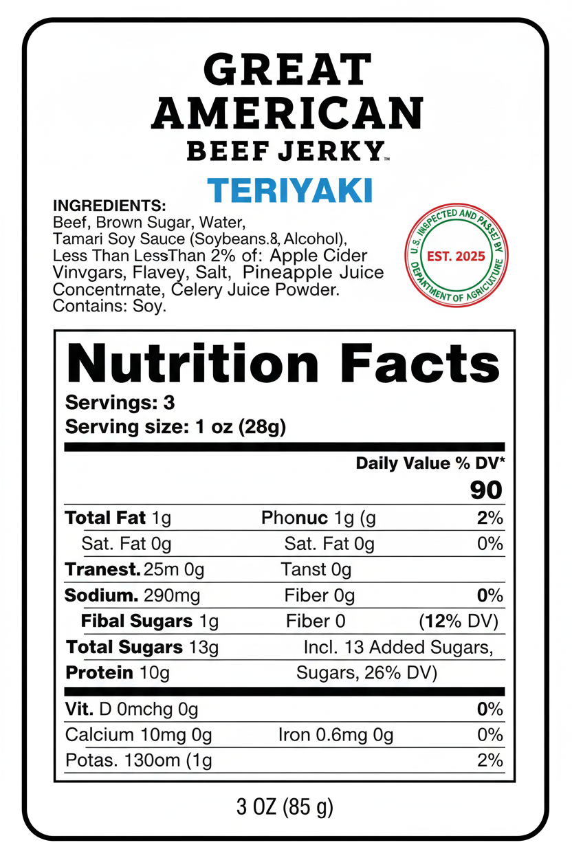 Teriyaki Nutrition Facts