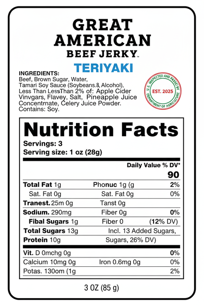 Teriyaki Nutrition Facts