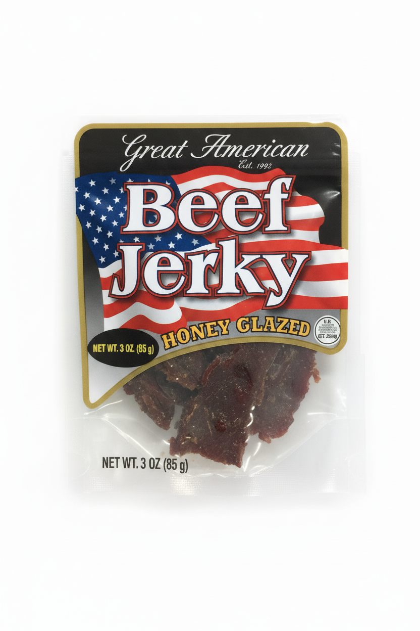 Great American Beef Jerky - Honey Glazed 3 OZ