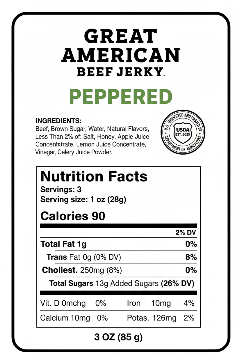 Peppered Nutrition Facts