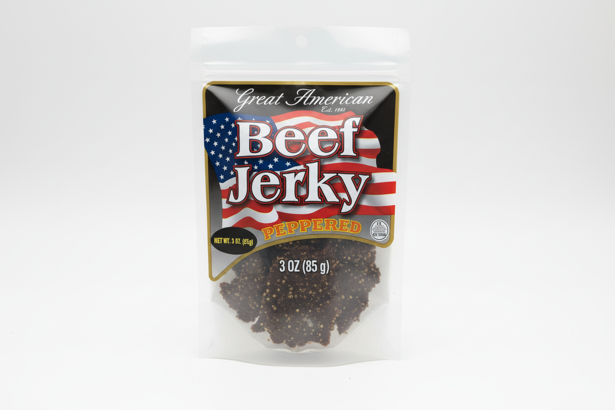 Peppered Beef Jerky 3oz Package