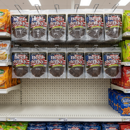 Peppered Retail Shelf