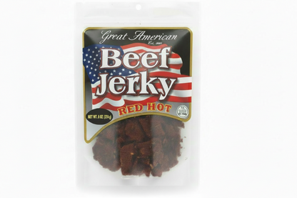 Great American Beef Jerky - Red Hot 8oz | High Protein Snack