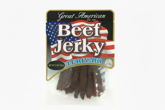 Great American Beef Jerky - Teriyaki 8oz | High Protein Snack